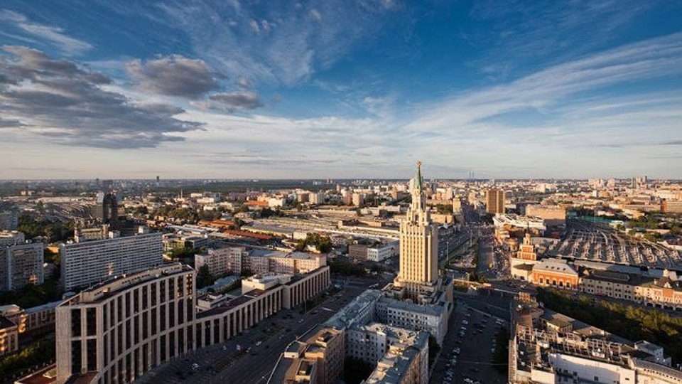 Вид на Москва с высоты